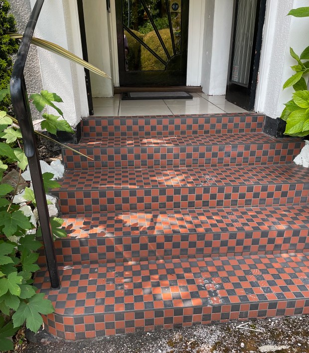 The Somerville entrance stairs